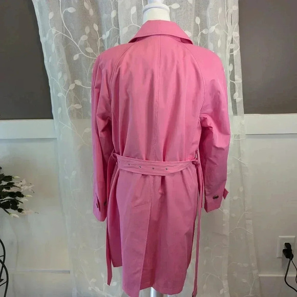 Bromley Sport Pink Double Breasted Trench Coat, Size M - Picture 4 of 8